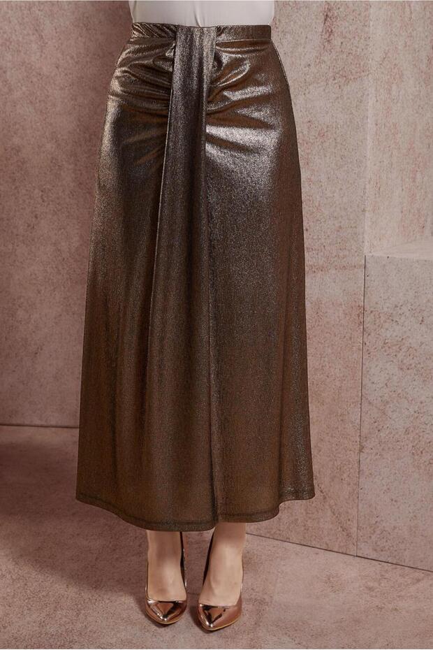 SİMLİ ÖRME KUMAŞ ETEK 60569 - 1