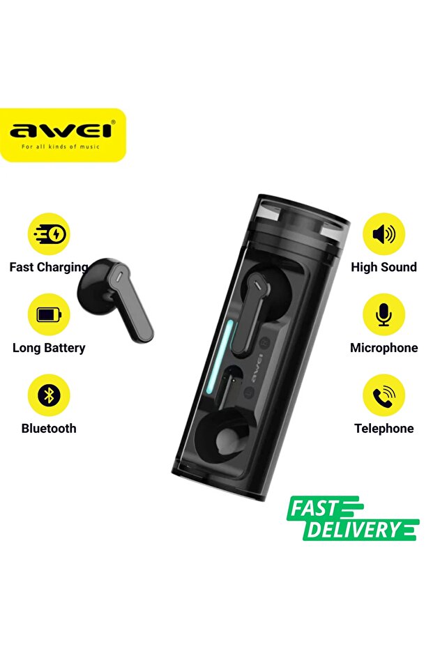 New Design T77 Bluetooth Earbuds with Microphone + Noise Cancelling
