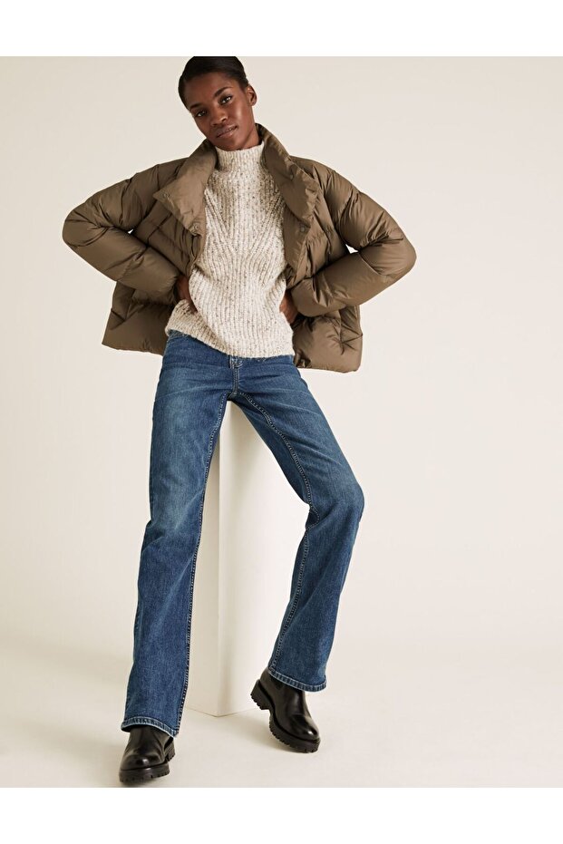 Bootcut Streç Jean Pantolon - 5