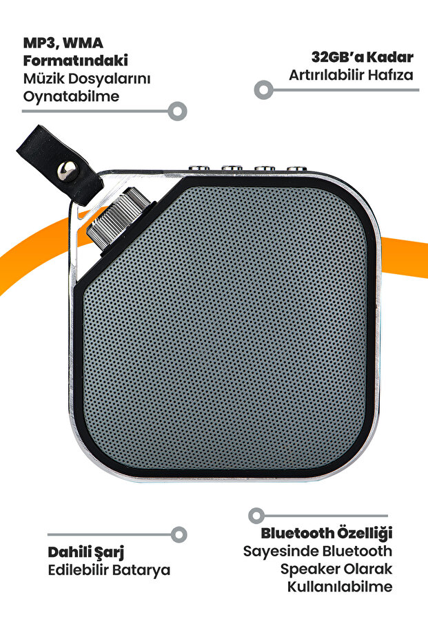 Bluetooth Mp3 Player Siyah enjoy60 - 2