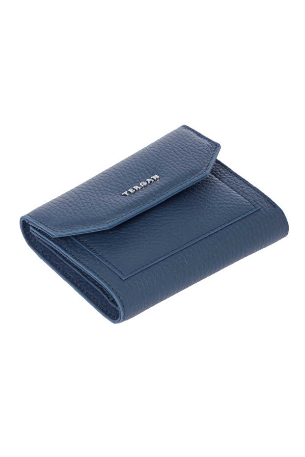 Blue Genuine Leather Women's Wallet - S1Cb00005809-T0M