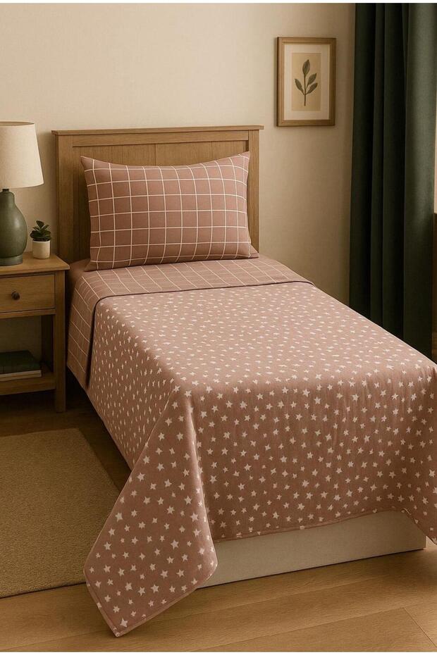 Tek Kişilik Kapitone Çift Yönlü Yatak Örtüsü Takımı - 1