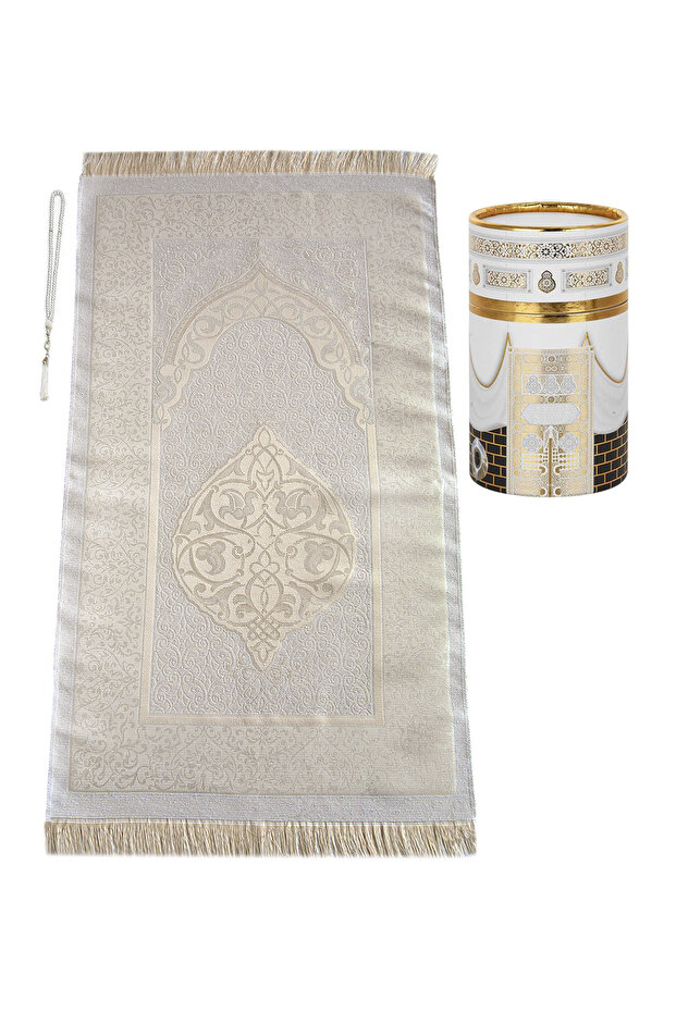 New Kabeli Special Cylinder Boxed Prayer Rug Set White