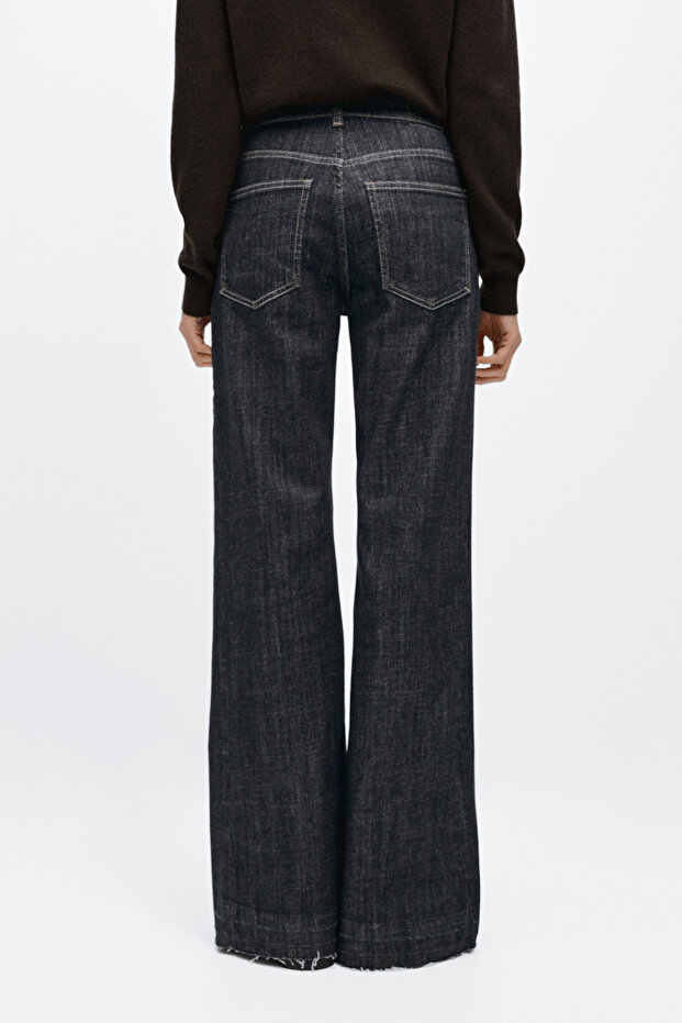 İspanyol paça yüksek bel jean - 3