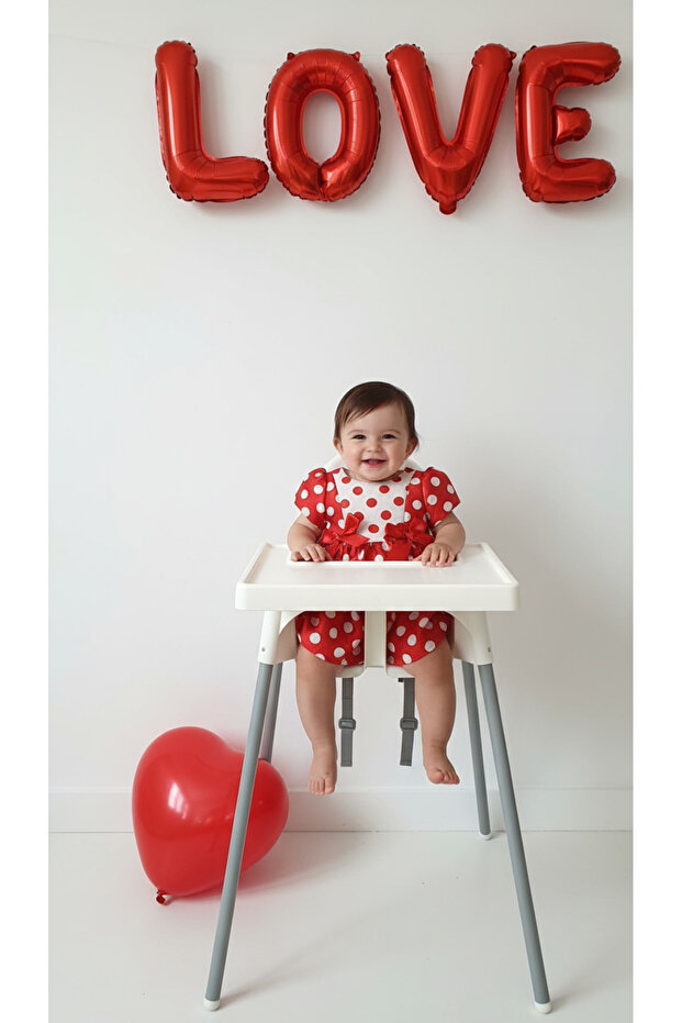 Puantiyeli Bebe Elbise - 4