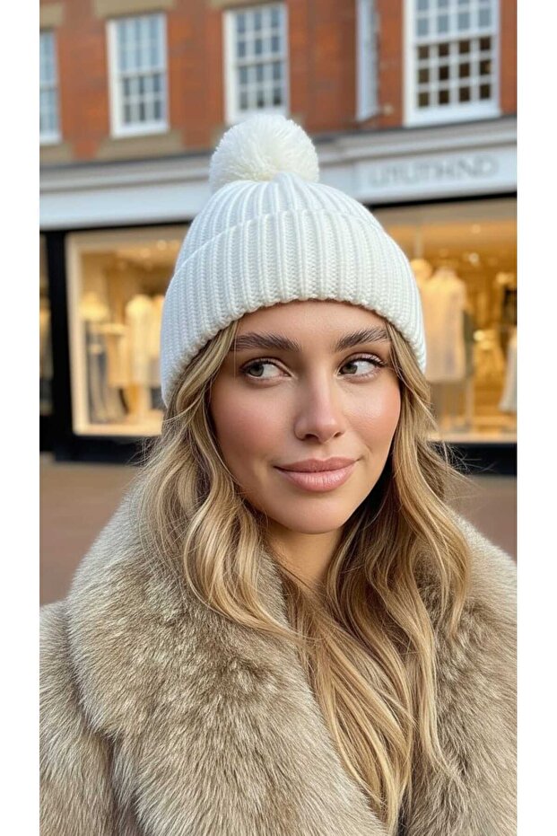 Kadın SoftTouch Ponponlu Bere - 1