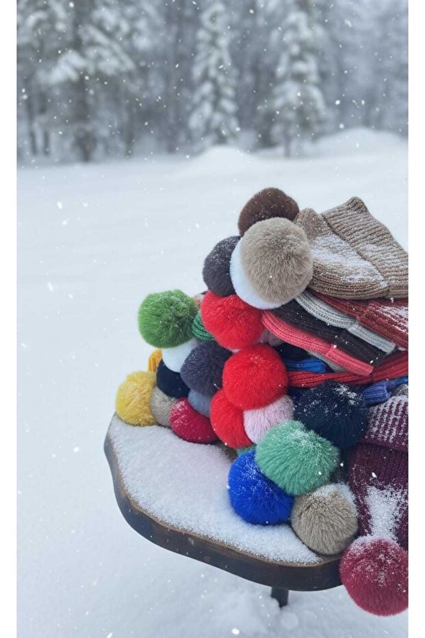 Kadın SoftTouch Ponponlu Bere - 2