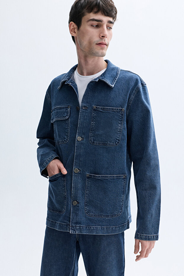 جاكيت جينز كاجوال متعدد الجيوب - 6