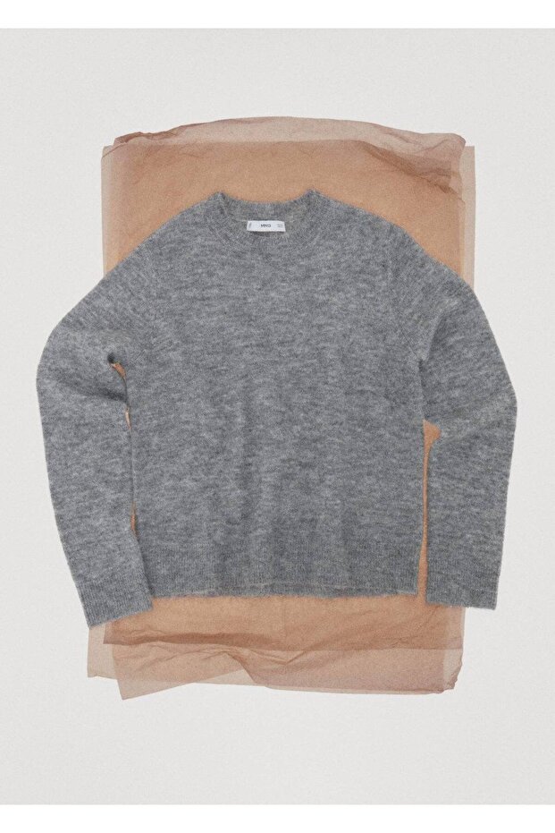 Yün karışımlı triko kazak - 8