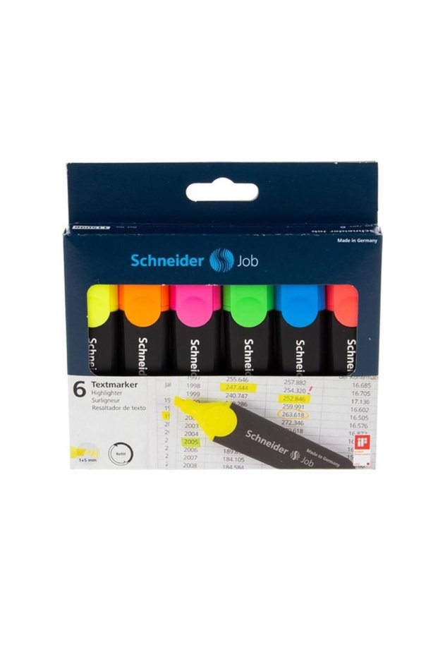 150 Job Highlighter 6 Pieces Cardboard Box115096 SCB392