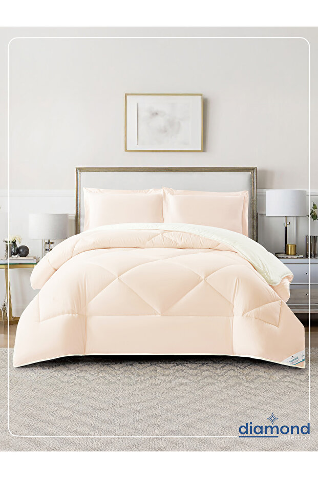 3-Piece Comforter Set – King Size 260x240 cm, Microfiber, Solid Quilted 350 Gsm Filling