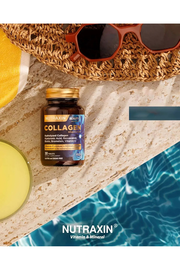 Hydrolyzed Collagen 1050 Mg 30 Tablets Type1 Type3 Resveratrol Bromelain Biotin Hyaluronic Acid Zinc - 4