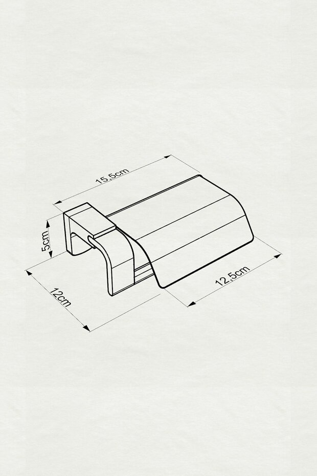 Premium Krom F1 Model Kapaklı Tuvalet Kağıdı Askısı | Paslanmaz | Dübel Vida ile Monte Edilmektedir - 7