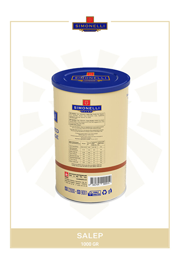 Salep Tarçınlı 1000Gr Teneke - 3