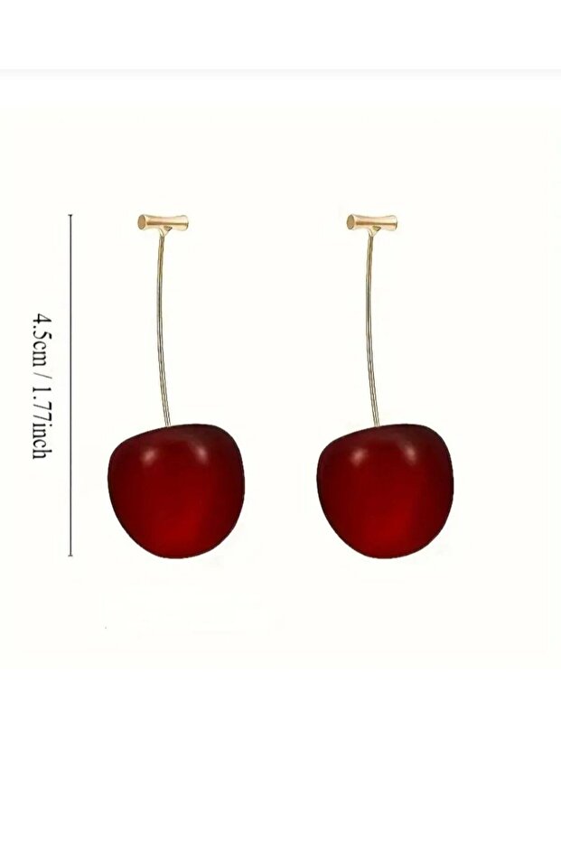 Kadınlar Için Trend Sallantılı Kiraz Küpe - 3