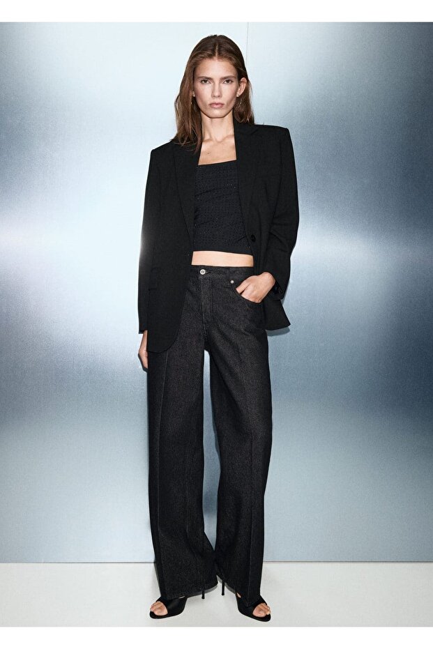 Taş detaylı askılı bluz - 2