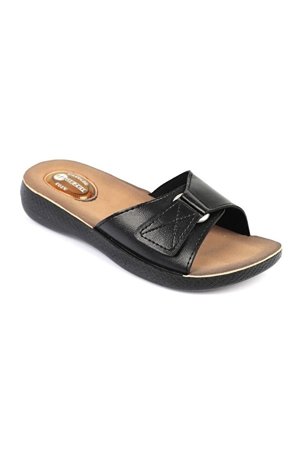 Women's Cream Velcro Gel Orthopedic Massage Sole Daily Slippers