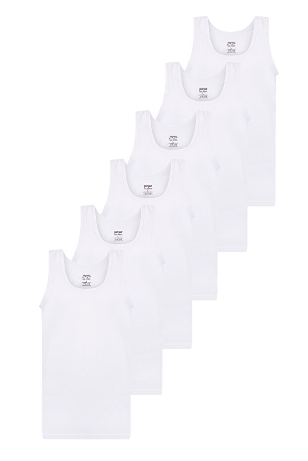 White 6-Pack Cotton Undershirts