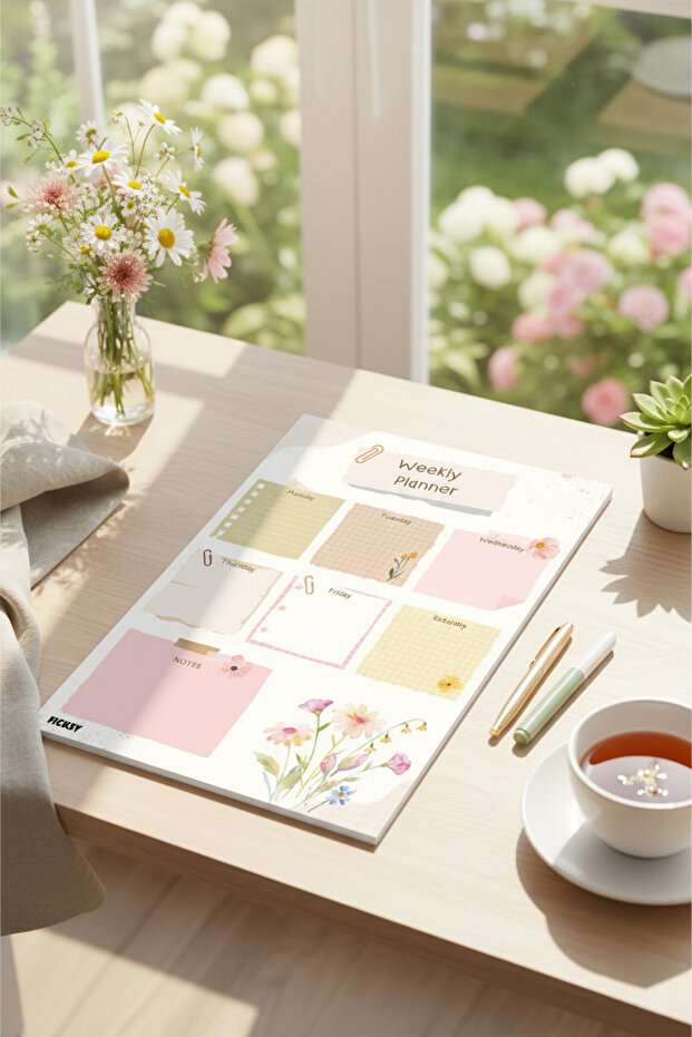 مخطط أسبوعي - مقاس A4 - 30 ورقة - مخطط أسبوعي - 3