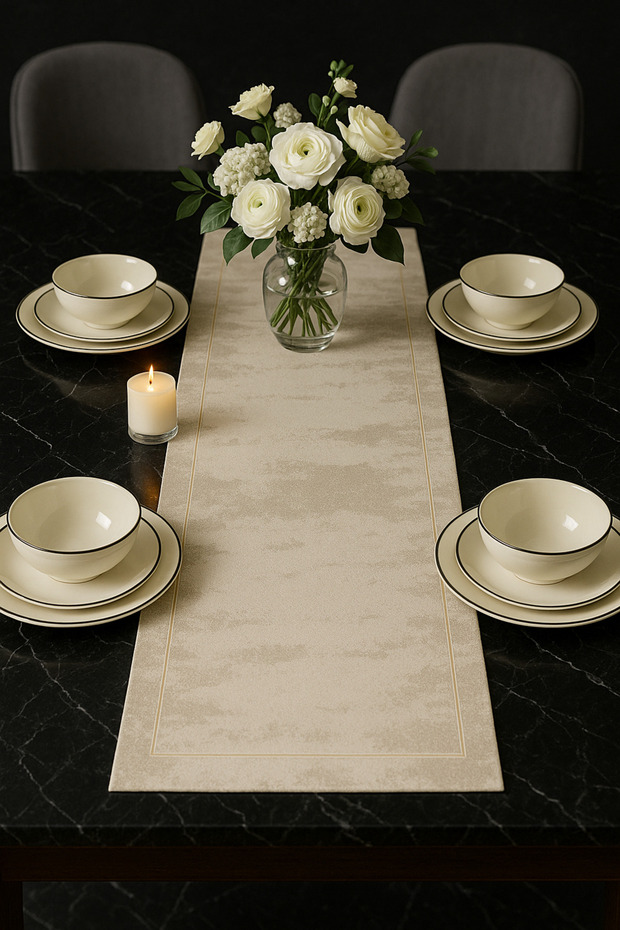 Table Runner Imported Fabric Rectangular 40 X 110 - 1