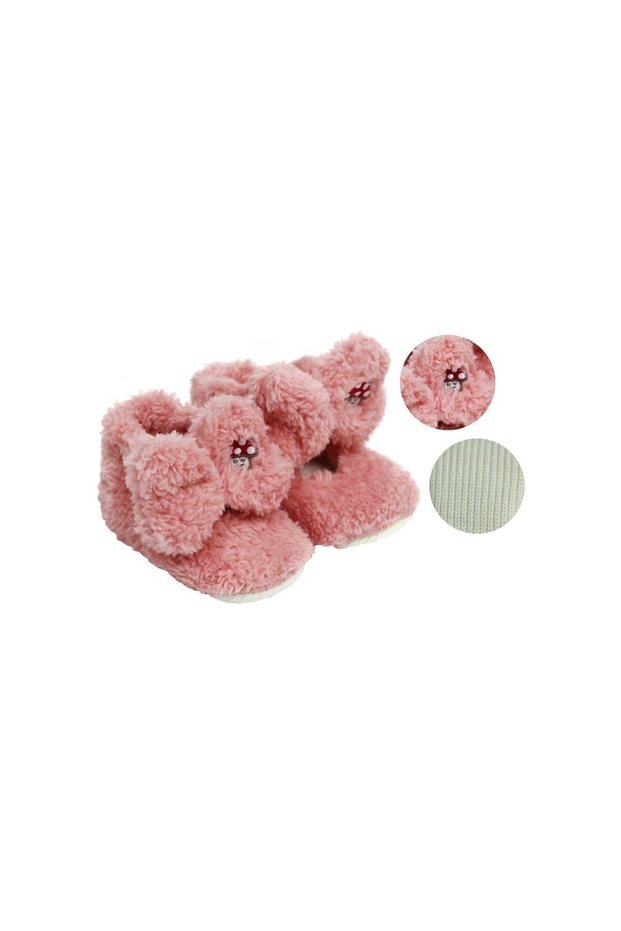Plush Non-Slip Sole Mushroom Baby Home Boots