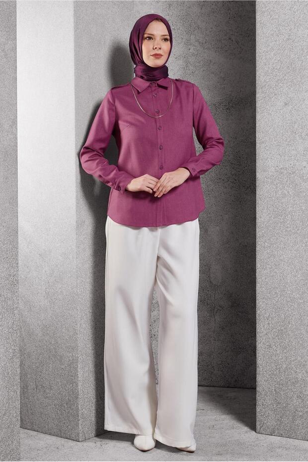 Shirt Collar Blouse 45240