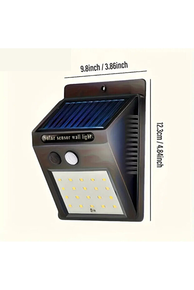 Ledli Solar Güneş Enerji Panelli Sensörlü Lamba - 2