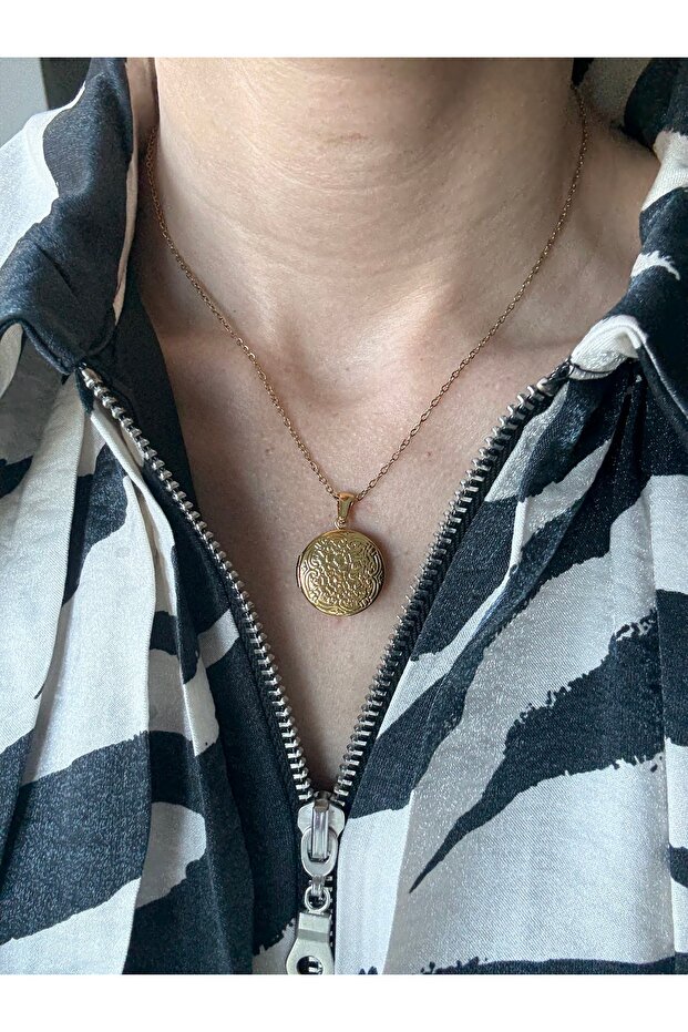 AÇILABİLİR ÇELİK MADALYON KOLYE - 6