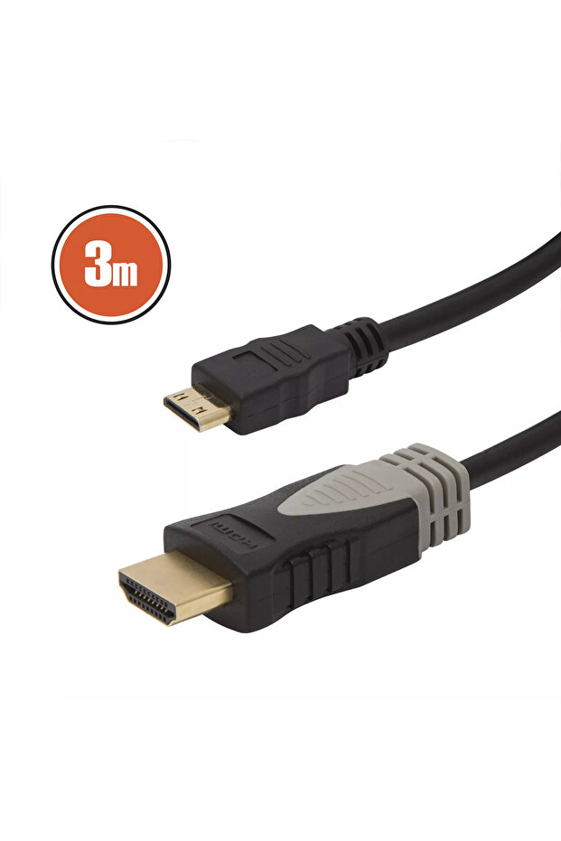 Cablu mini HDMI 3m aurit - 1