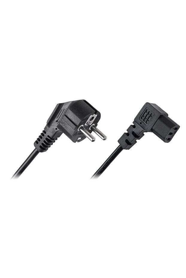 Cablu alimentare PC 1.5m conectori la 90 grade - 1