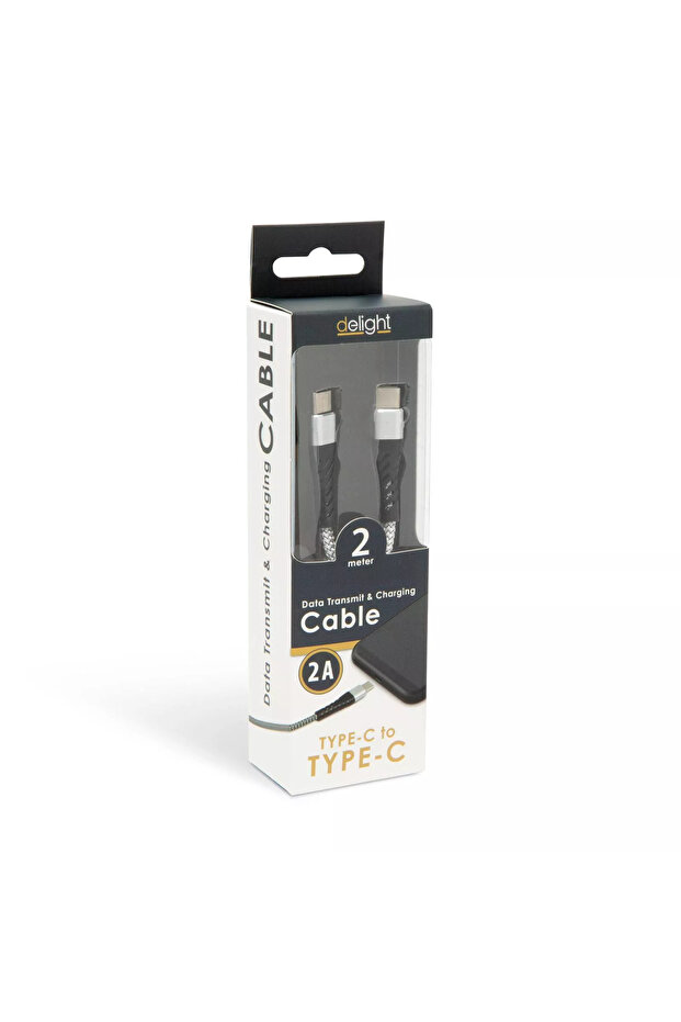 Data cable USC Type C - USB Type C white 2m - 3