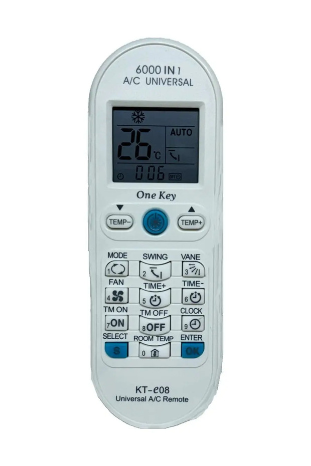 Air Conditioning Remote Control KT-e08 Universal 6000 codes (494)
