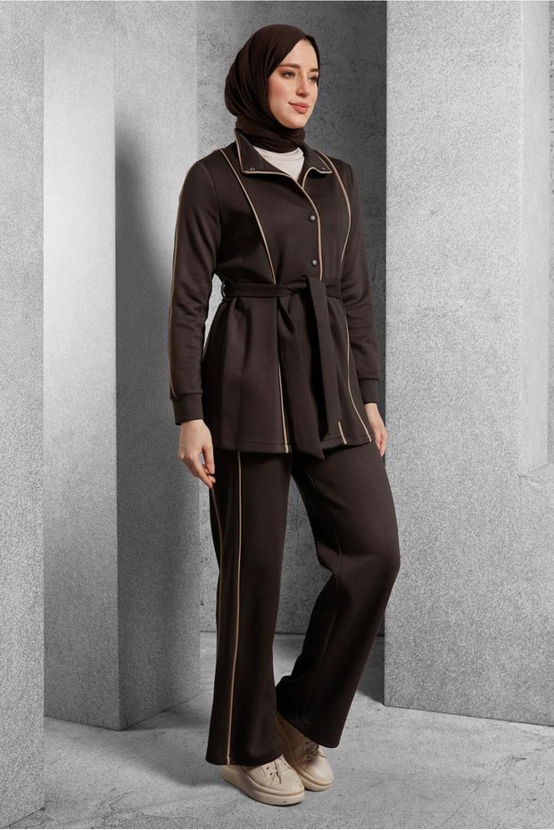 Belted Pants Tracksuit Set 45262