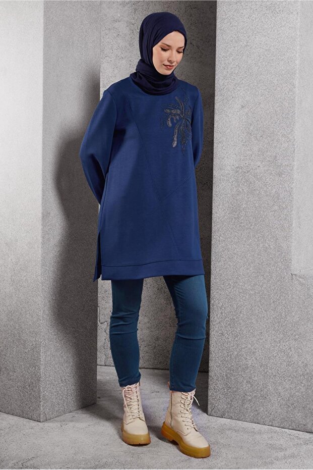 45114 Model Patterned Tracksuit Tunic - 2