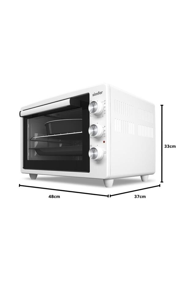 3420 Beyaz 34 LT Statik Mini/Midi Fırın - 4 Fonksiyon, Programlanabilir Pişirme & Isı Kontrol Sistem - 8