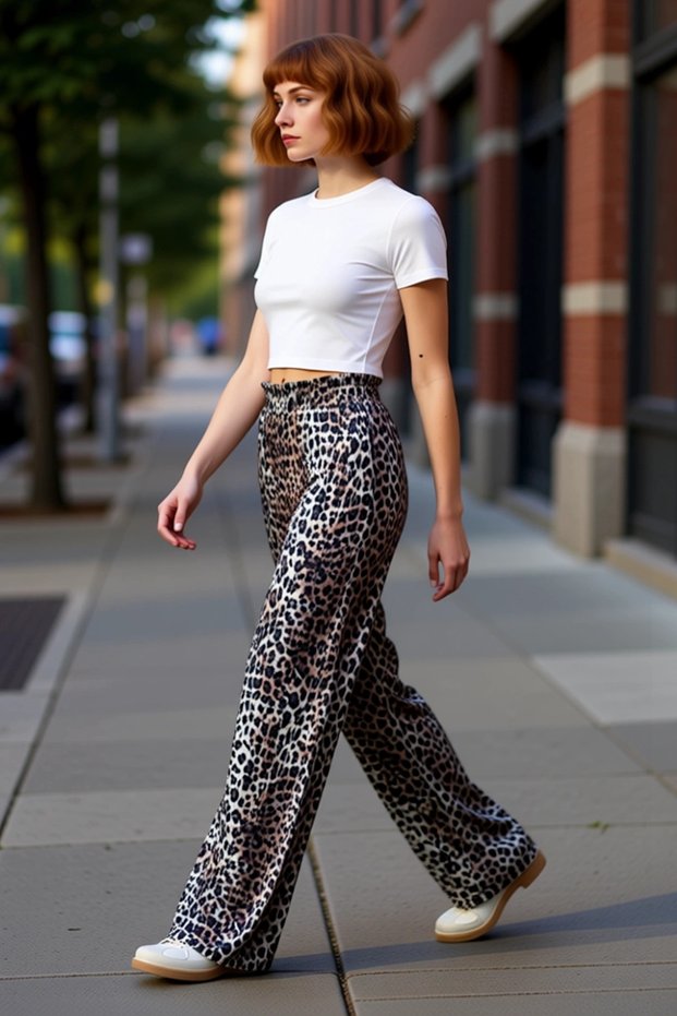 Women's Fashion Wide Leg Relaxed Fit High Waist Pants Summer Casual Daily Use