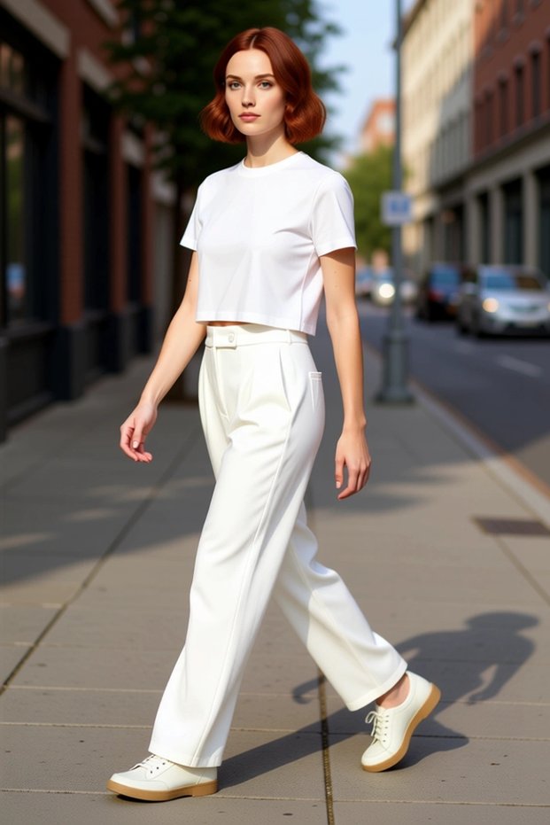 Women's Fashion Wide Leg Pants Woven Fabric Regular Waist Regular Size Daily Use