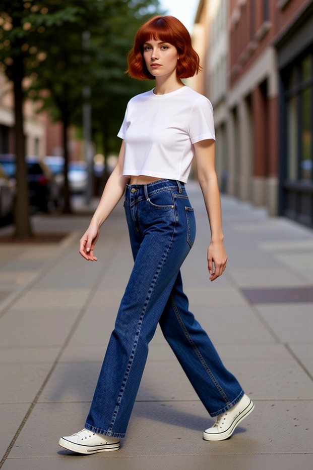 Women Fashion High Waist Wide Leg Denim Jean Cotton Daily Combinations Weekend Durable Material