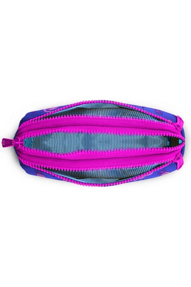 حقيبة أقلام رصاص منقوشة بثلاثة أقسام للأطفال - 4