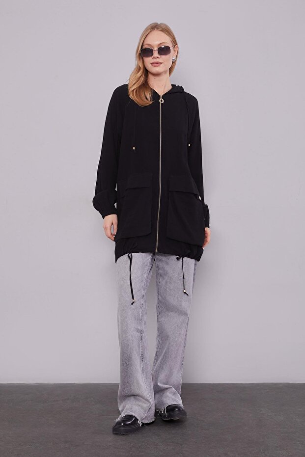 قبعة لف مقنعين باللون الأسود - 2