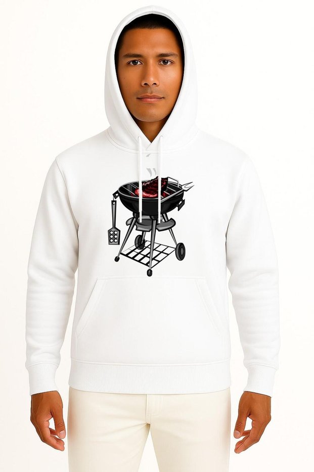 Hooded Legged Barbecue - Grill - Barbecue Chest Design Unisex Sweatshirt