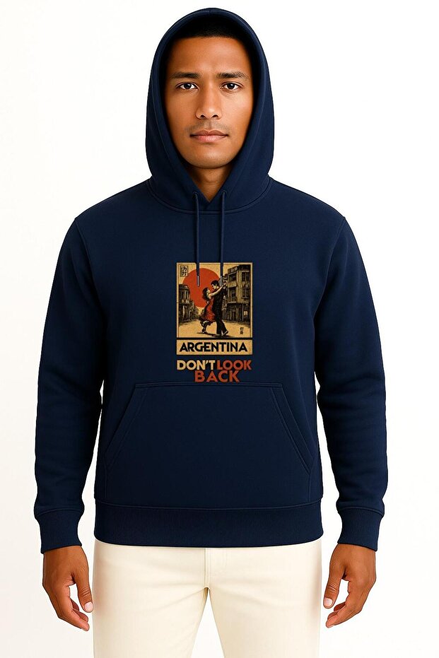Hooded Argentina Tango Dancers Japanese Art Chest Design Unisex Sweatshirt