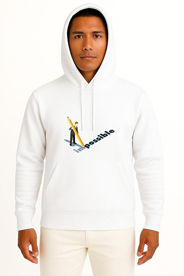 Hooded Impossible - Unisex Sweatshirt with Impossible Chest Design