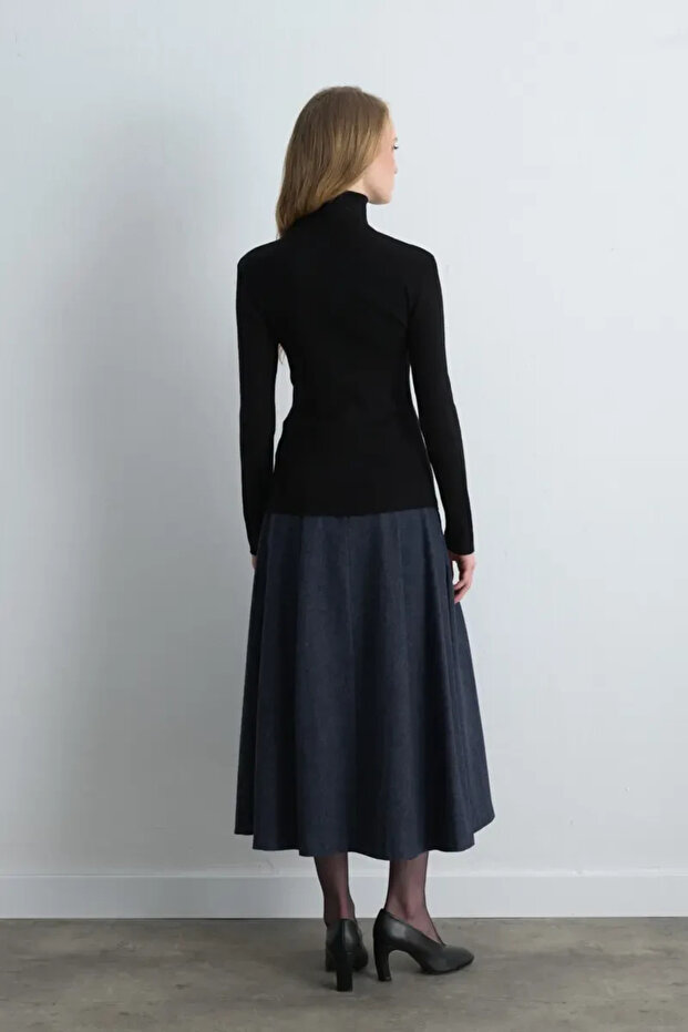 Balıkçı Yaka Basic Triko - Siyah - 7