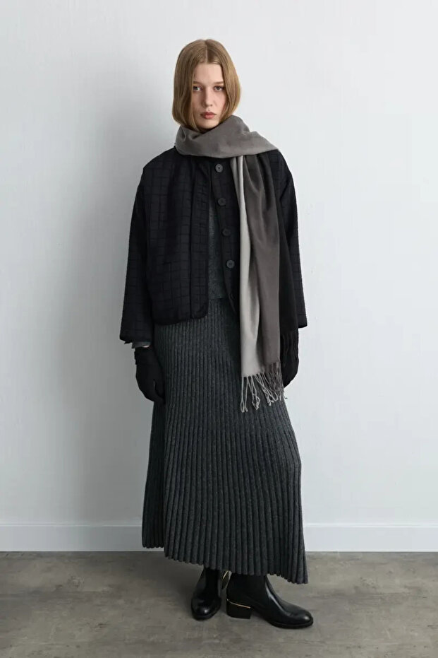 Kapitone Ceket - Lacivert - 2