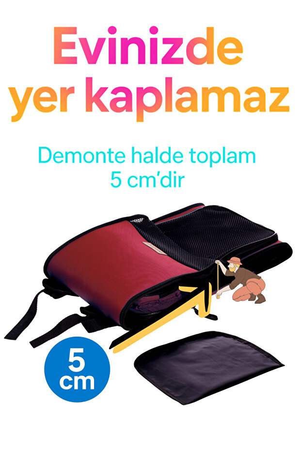 AirMove Premium Kedi Köpek Taşıma Çantası | Silinebilir | Yırtılmaz Fileli | Bükülmez Gövde - 8