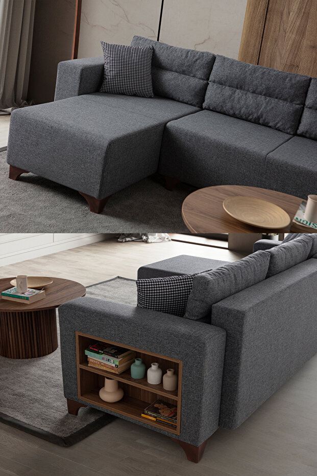 Tloft Mini Modüler Köşe Takımı Gri - 3