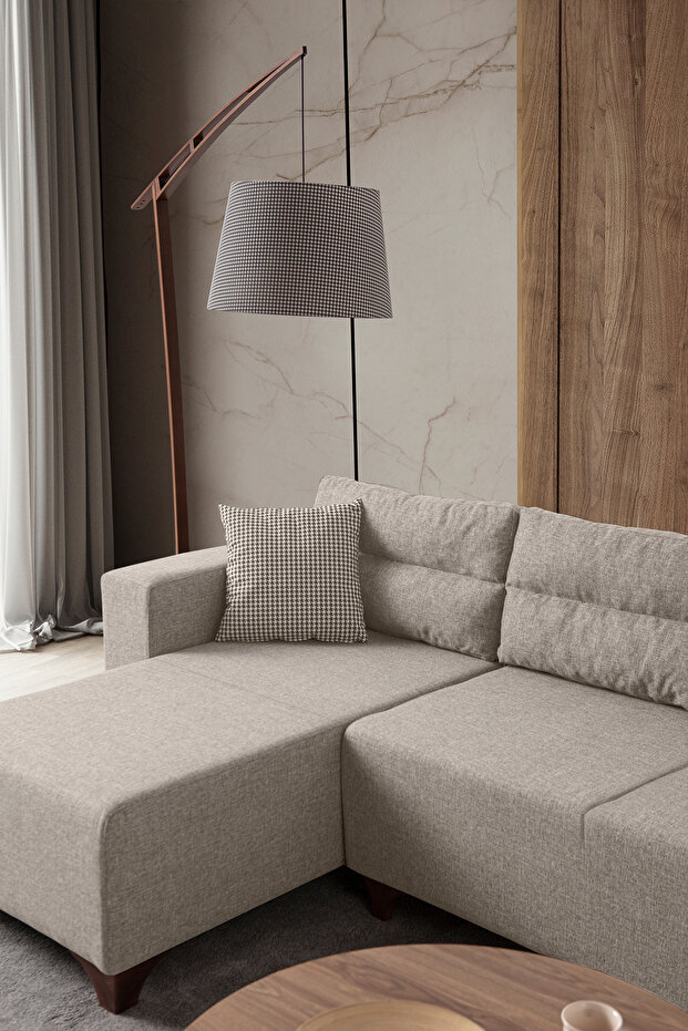 Tloft Mini Modüler Köşe Takımı Krem - 7