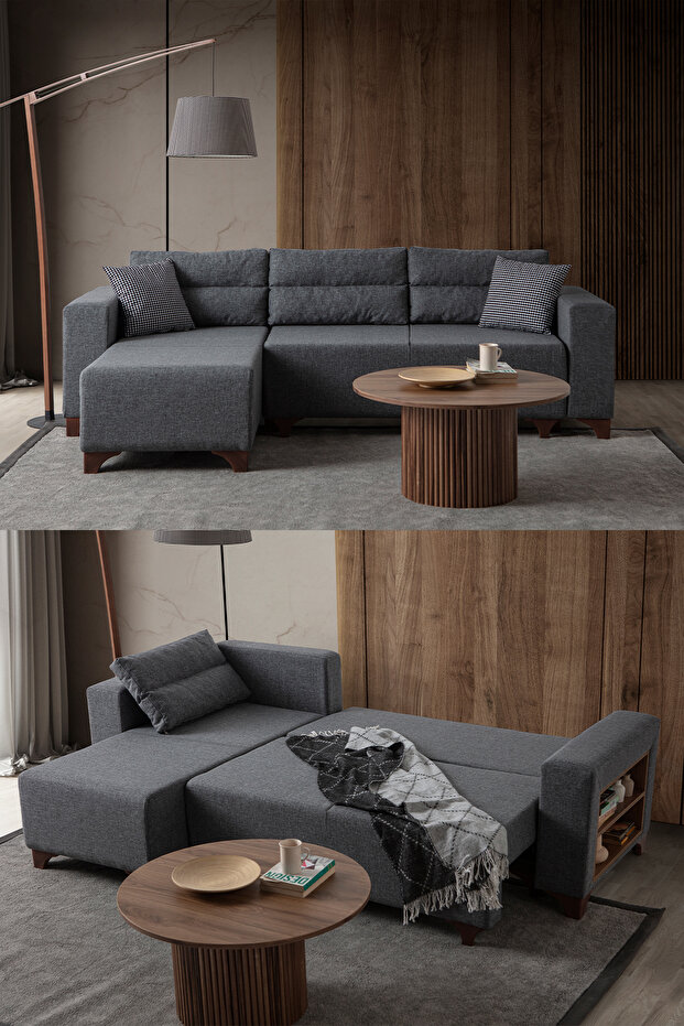 Tloft Mini Modüler Köşe Takımı Gri - 8