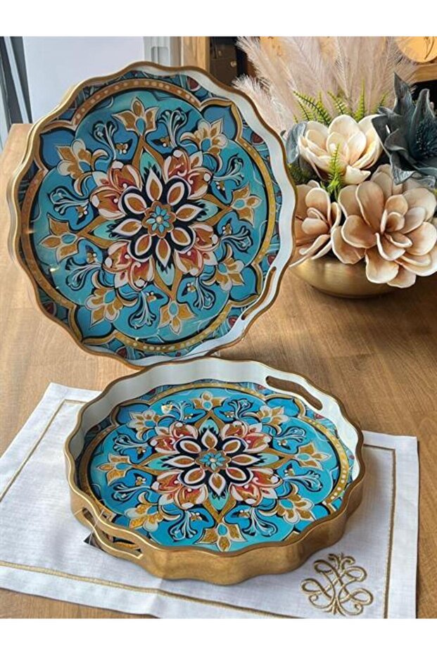 Rayne 2'Li Ahşap Tepsi - 1